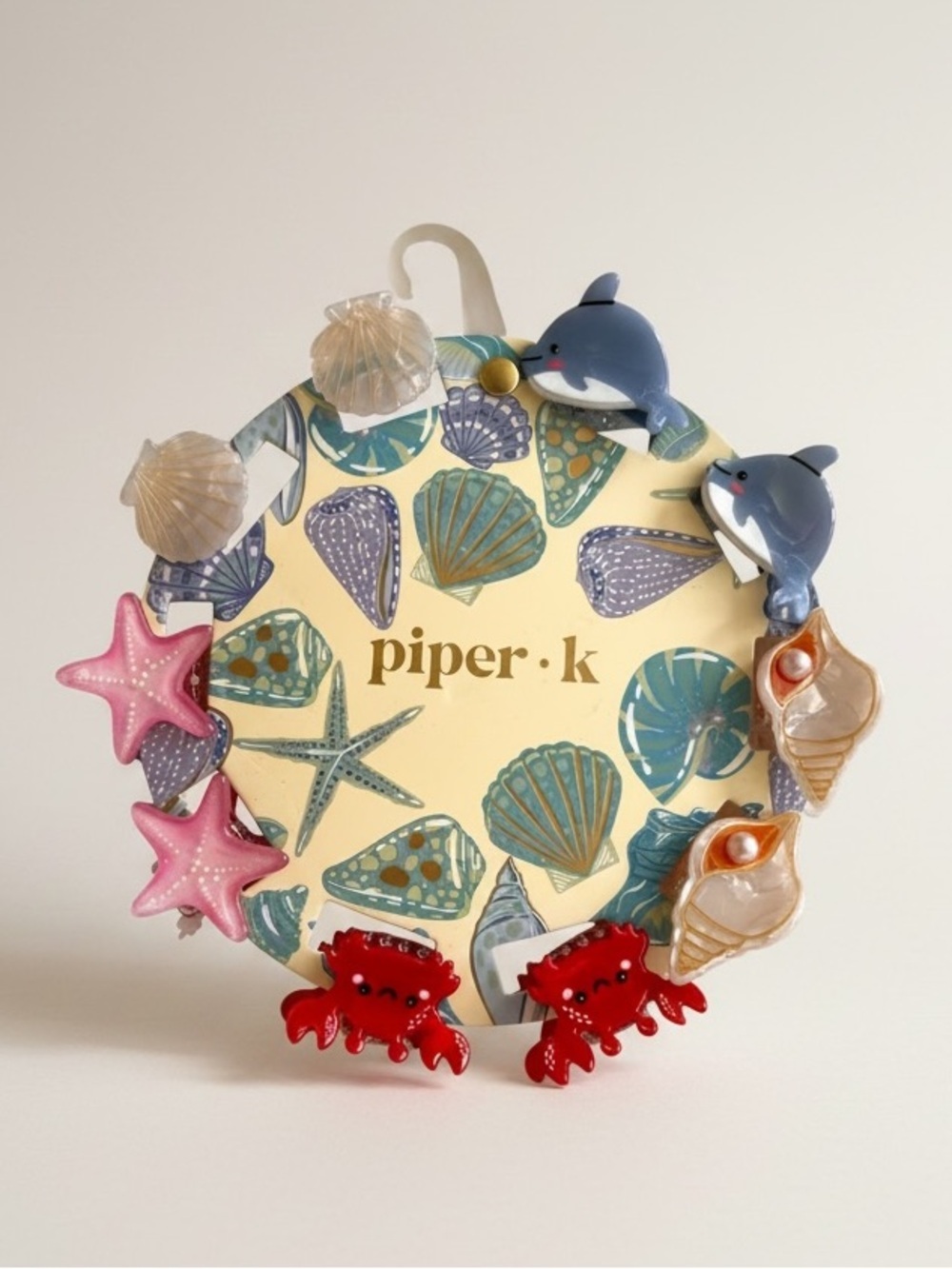 Piper K TikTok Under The Sea Claw Hair Clips Crab Dolphin Starfish Seashells